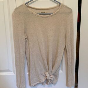 Madewell tie front long sleeve